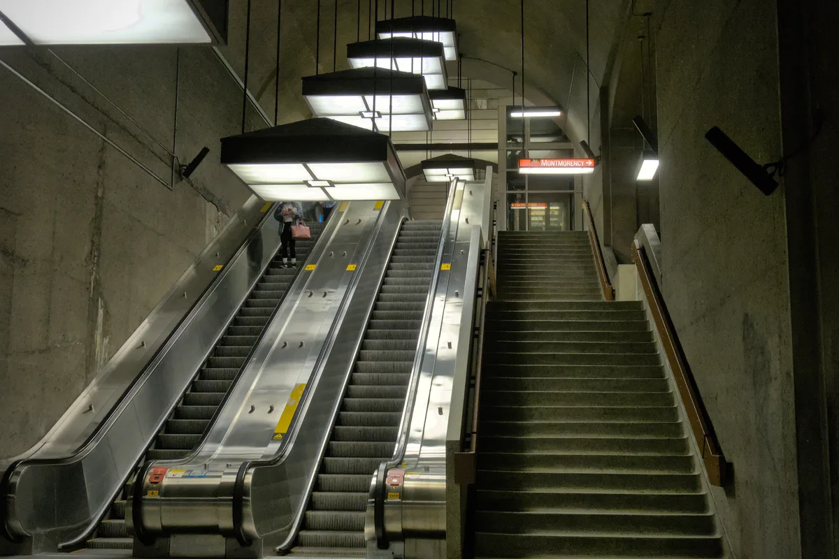 Escalators with Chandelier